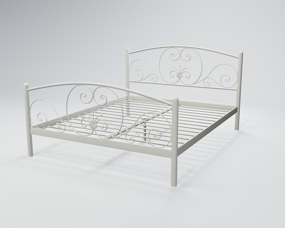 Двуспальная металлическая кровать Нимфея от ТМ Теnero 140х190, Каркас метал расстояние 8 см., 2 ящика Харьков - изображение 4