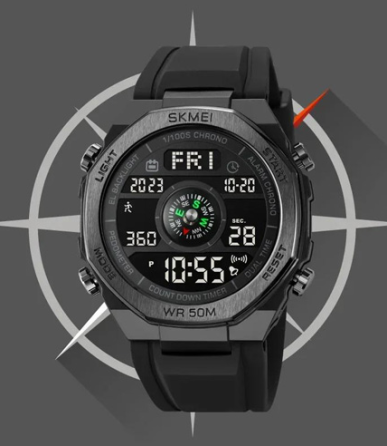 Часы наручные SKMEI 2209BKBK, BLACK-BLACK, Compass, Pedometer, 10323 Днепр