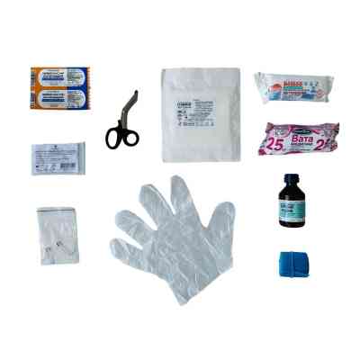 Автомобільна аптечка Poputchik згідно ТУ футляр м&apos;який червоний 19х8х14 (02-002-М) Вінниця