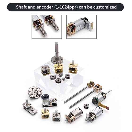 Мікро моторчик з редуктором 12В для DIY і робототехніки Київ