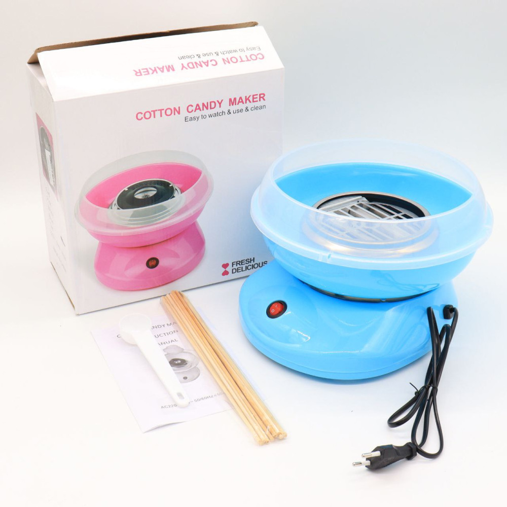 Апарат для цукрової вати від мережі Candy Maker, Синій / Машинка для солодкої вати Київ - фото 10