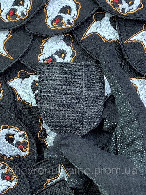 Шеврон злая панда (Форма щит. На липучке) Размер 8x7см Киев - изображение 7