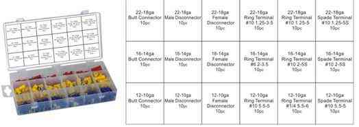 Конектори обтискні для автомобільної електропроводки, 180 предметів Forsage F-795 Одесса