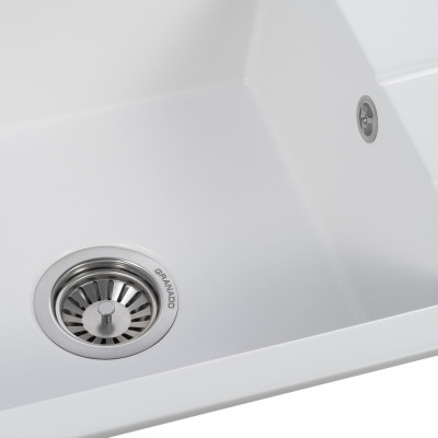 Мойка кухонная GRANADO NAVIA white з сифоном (775*495mm.) (gr3805) Винница - изображение 5