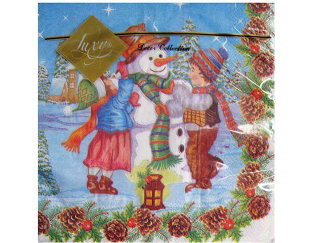 Серветки для декупажу ЗЗхЗЗ 20шт Сніговик святковий (1пач) Харків - фото 1