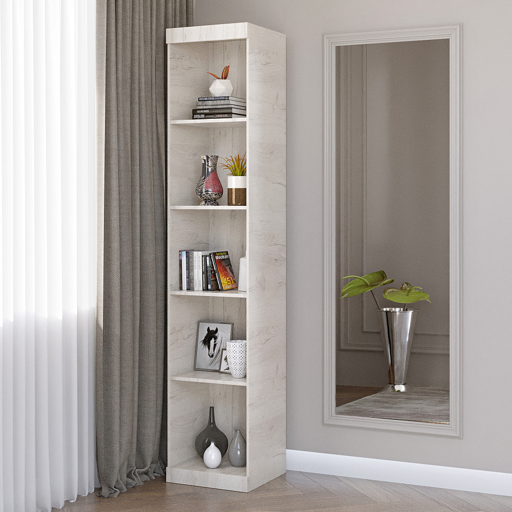 Шкаф-пенал открытый Эверест Соната дуб крафт белый (DTM-2689) Львов - изображение 1