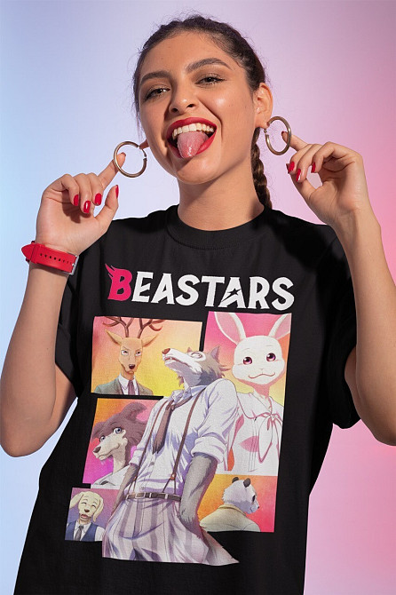 Футболка для мальчика аниме Беастарс Легосхи Беастарс Гирл оверсайз (рост от 165 до 180 ) Черний AnimeJ0214m Днепр - изображение 1