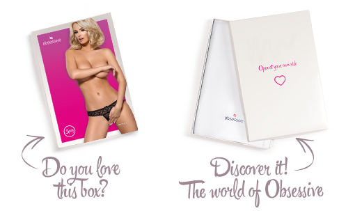 Кружевные танга с доступом Obsessive 837-THC-1 L/XL, черные Sex Aura Киев - изображение 8
