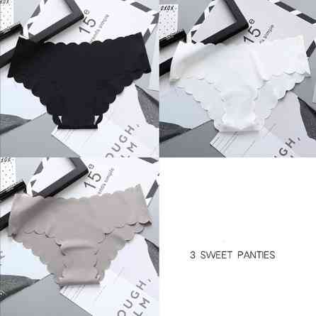 Жіночі безшовні труси 2XL (50 розмір) - у наборі 3шт. 75% нейлон, 25% спандекс Київ