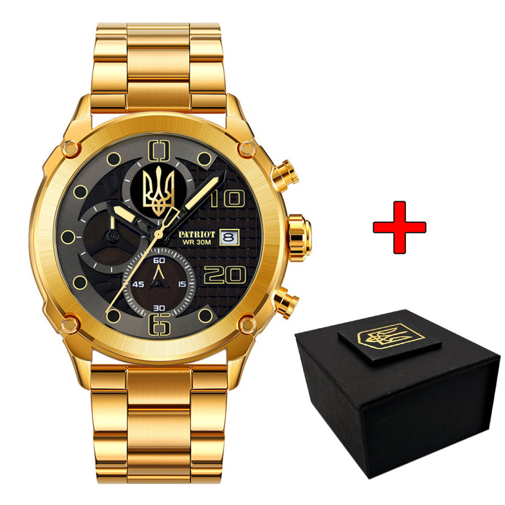 Patriot 016 Тризуб золото Gold-Black Steel SBR Київ - фото 1