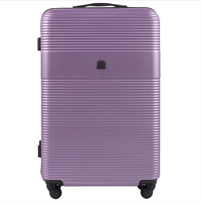 Валіза пластикова WINGS 5398 велика 75 см світло-фіолетова Київ - фото 3