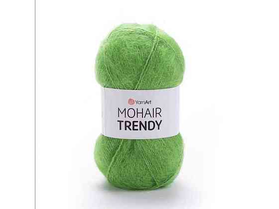 Пряжа Mohair Trendy салатовий 50% мохер 50% акрил 220м 100г 5шт/уп 137 ТМ YarnArt Київ