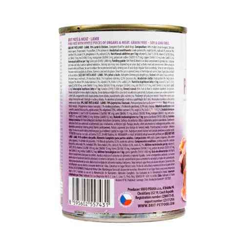 Корм влажний Brit Care Pate and Meat для дорослих собак з ягням 400 г Київ