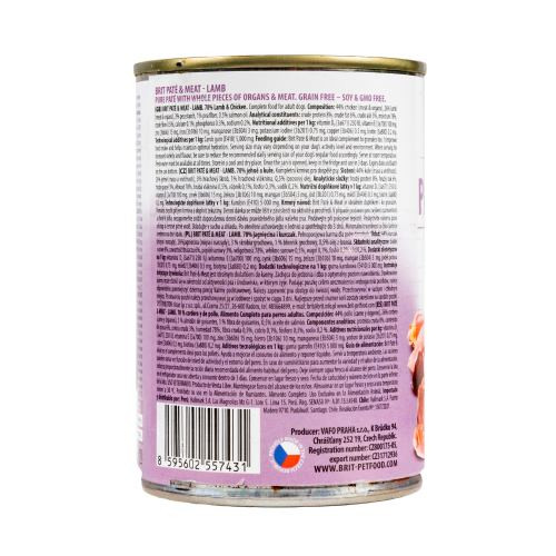 Корм влажний Brit Care Pate and Meat для дорослих собак з ягням 400 г Київ - фото 4