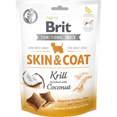 Ласощі для собак Brit Care Skin&amp;Coat криль з кокосом 150 г (8595602539963) Вінниця - фото 1