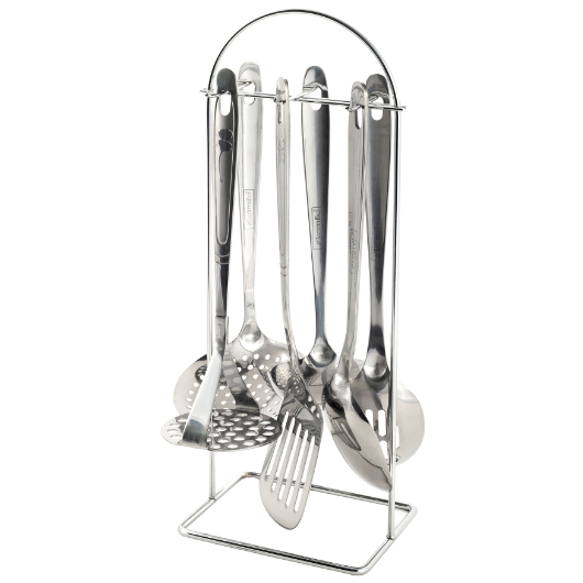Набір кухонного приладдя 7 предметів:(6шт + підставка) нержавіюча сталь 5230 KAMILLE Житомир - фото 1