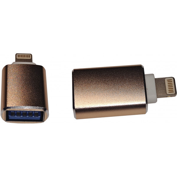 Перехідник OTG Lightning - USB 3.0 AF Gold (S1000) Київ - фото 1