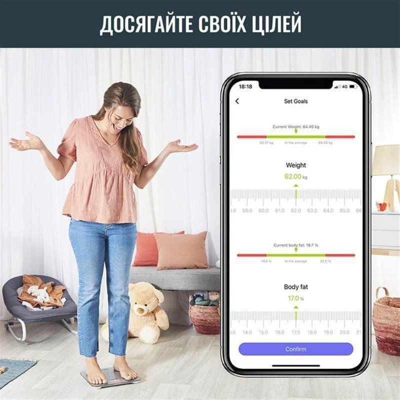 Ваги підлогові Tefal Goodvibes Life BM9600S1 ( Сріблястий ) Харків - фото 6