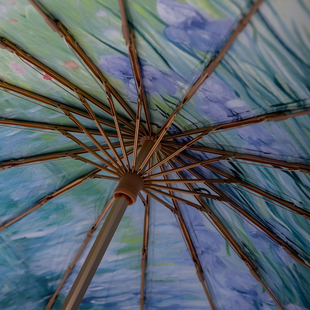 Yiwu Парасолька механічна з принтом надійна з поліестеру діаметр 99 см Блакитна HP-23-3BL Коломыя - изображение 8