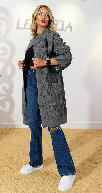 Кардиган мелкие косы (50-52) Киев - изображение 3