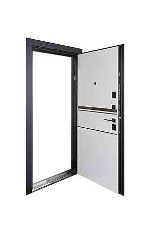 Вхідні двері Abwehr Megapolis MG3 Goldy 545 Чорна шагрень + Білий супермат 860*2050 мм Київ