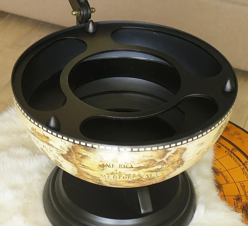 Глобус бар настольный Карта мира белый черный сфера 33 см Гранд Презент mastersem Киев - изображение 3