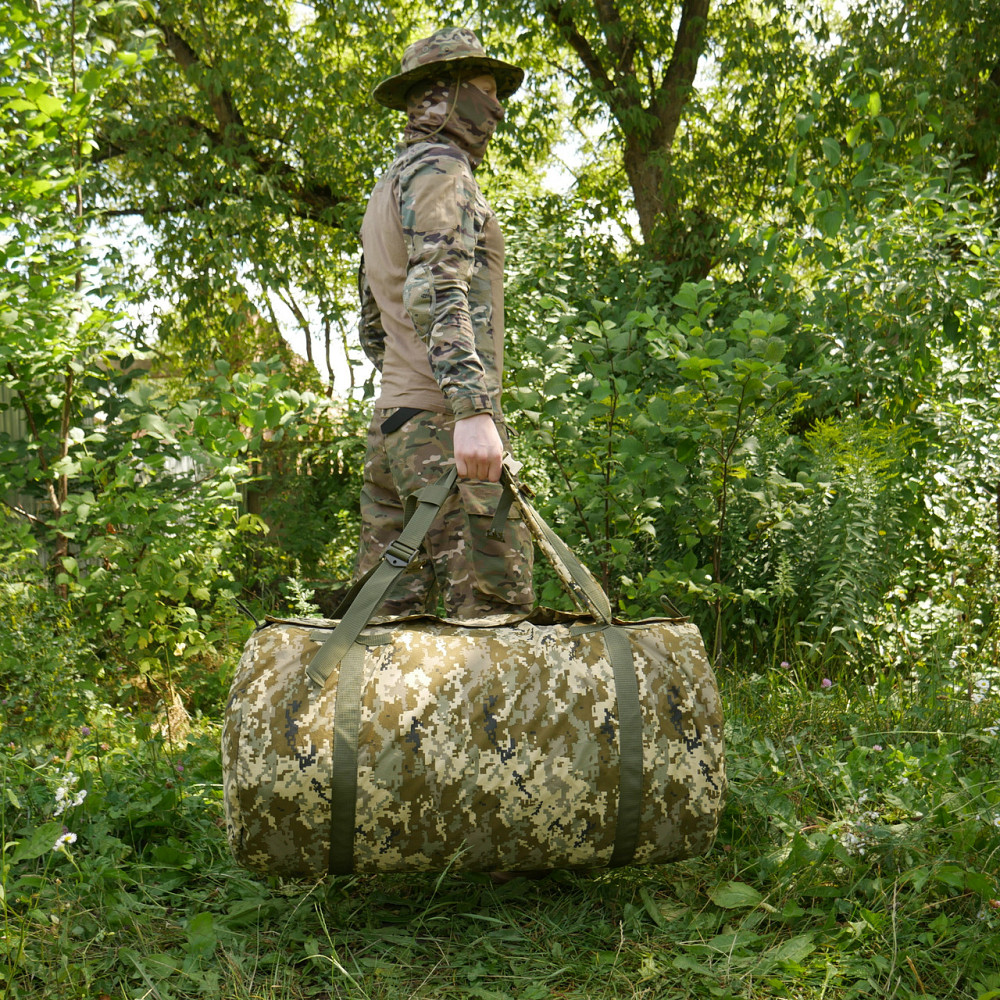 Сумка-баул Kiborg 120 литров. Тактичний армійський баул 120л піксель, військові баули ЗСУ Київ - фото 8