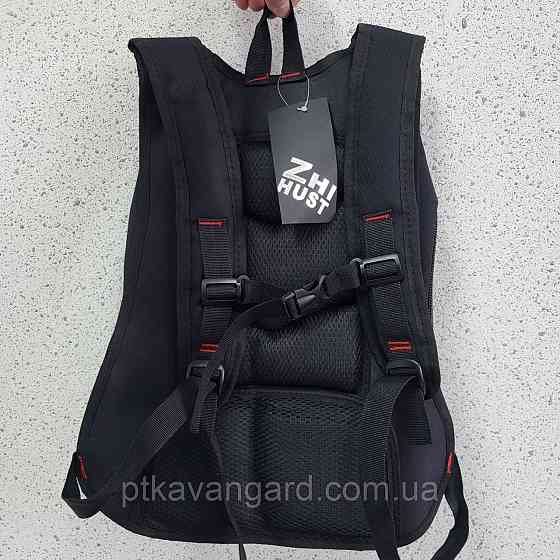 Рюкзак школьный подростковый с ортопедической спинкой, 3 отделения, черный C 65518 Хмельницкий