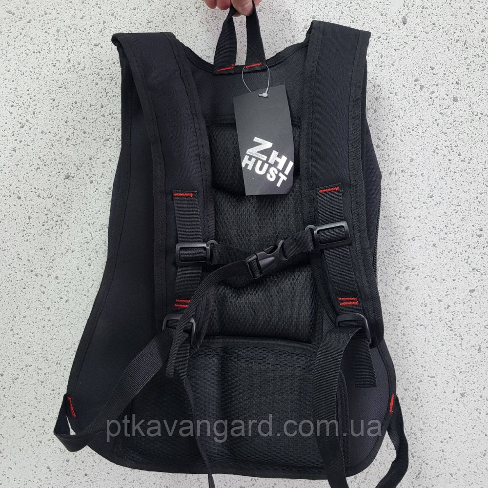 Рюкзак школьный подростковый с ортопедической спинкой, 3 отделения, черный C 65518 Хмельницкий - изображение 2