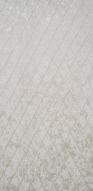 Шпалери вінілові на флізеліні Marburg Aura метрові смуги сіточкою структурні світло-бежеві пісочні Київ - фото 1