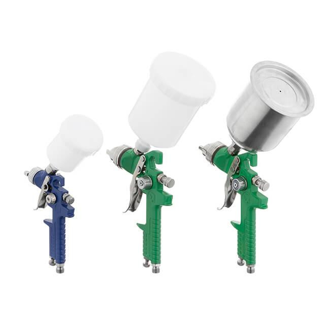 Набір фарбопультів HVLP 3 од., (форсунки 0,8, 1,3, 1,7 мм), регулятор тиску, два пластикових та один металевий бачок INTERTOOL Київ - фото 5