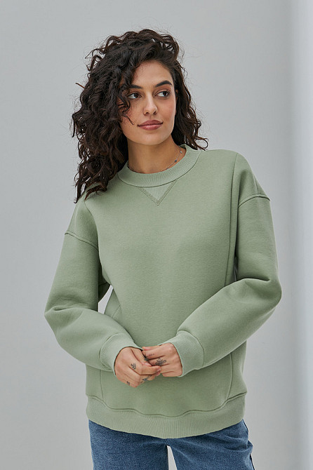 Базовый свитшот для беременных и кормящих oversize со скрытыми молниями XL Kloya Юла Мама Оливковый Кривой Рог - изображение 1