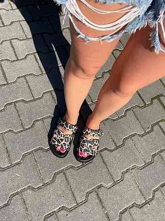 SEE SEVEN Жіночі шльопанці, натуральна шкіра, на низькому ходу леопардові SEE SEVEN 1662 р. 38 Коломия