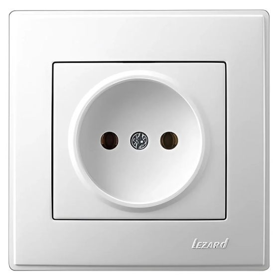 LESYA Розетка без заземлення білий Lezard Харків