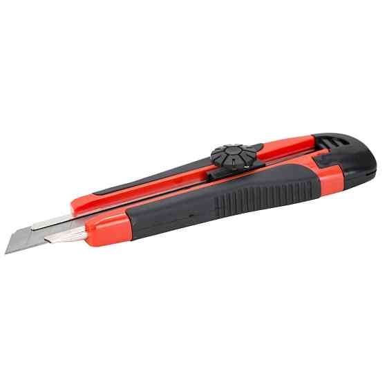 Sigma Нож строительный (пластик/резина корпус) лезвие 18мм винтовой замок SIGMA (8211101) Коломия