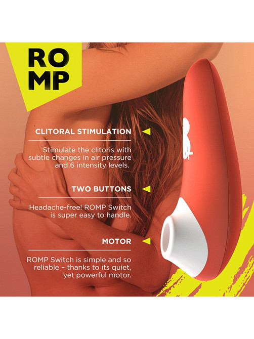 Вакуумний стимулятор клітора ROMP Switch X, помаранчевий Sex Aura Київ - фото 8