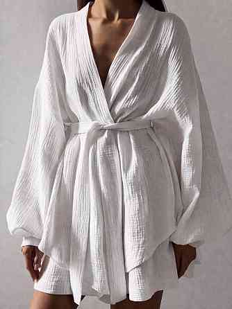 Женский стильный романтический костюм муслин Белый Одесса