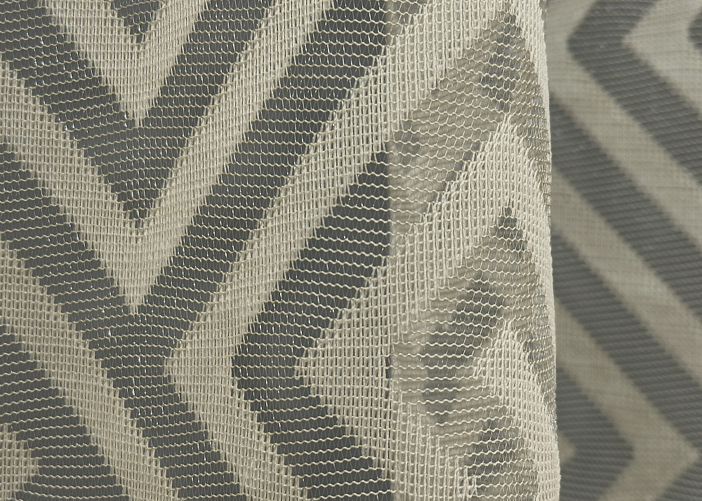Тюль жакард, колекція "Ромб Меандр" колір бежевий 1557т Київ - фото 2