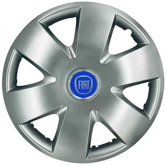 Автомобільні модельні ковпаки R15 Fiat (синій) 308 4шт, SJS, сріблясті Вінниця