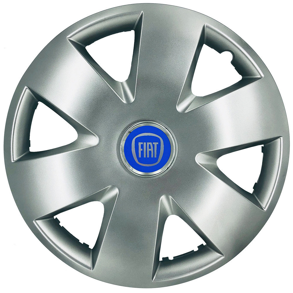 Автомобільні модельні ковпаки R15 Fiat (синій) 308 4шт, SJS, сріблясті Вінниця - фото 1