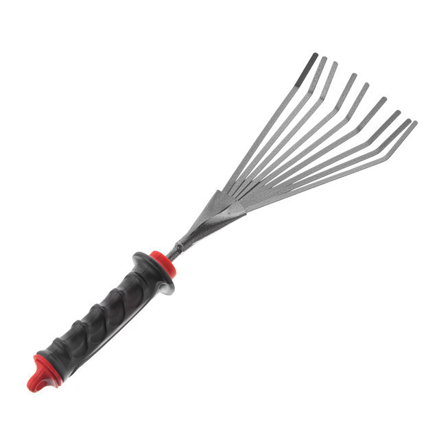 Граблі віялові садові 230 мм * 100 мм з комбінованою рукояткою INTERTOOL FT-0023 Київ - фото 3