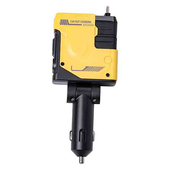 Shenzhen Автомобільний зарядний пристрій MECHA з висувними кабелями та портами USB/Type-C Жовти Коломия