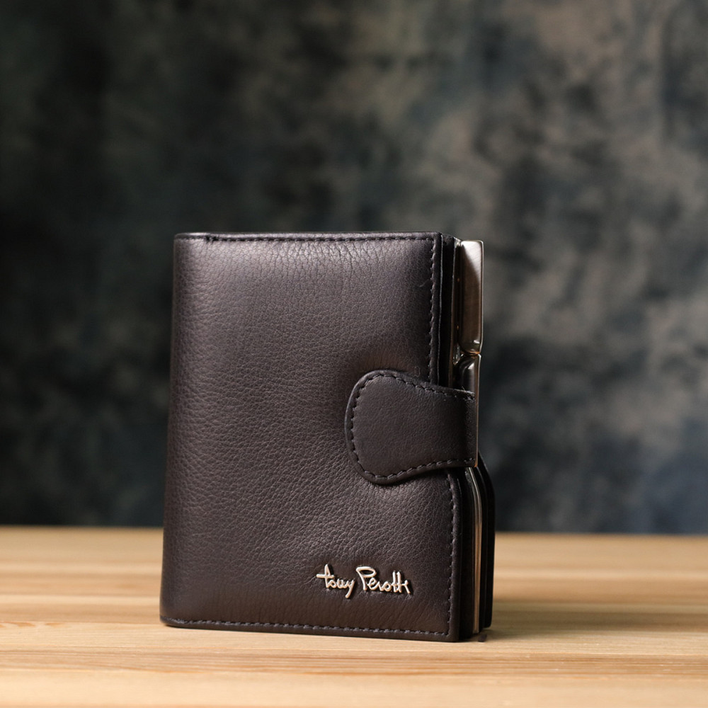 Стильний жіночий вертикальний гаманець з натуральної шкіри Tony Perotti 20842_1 (2656 nero) Чорний Київ - фото 10