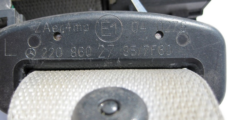 Mercedes-Benz  A2208602785 7F60 Ремінь безпеки передній лівий сірий S-Class W220 Одесса - изображение 2