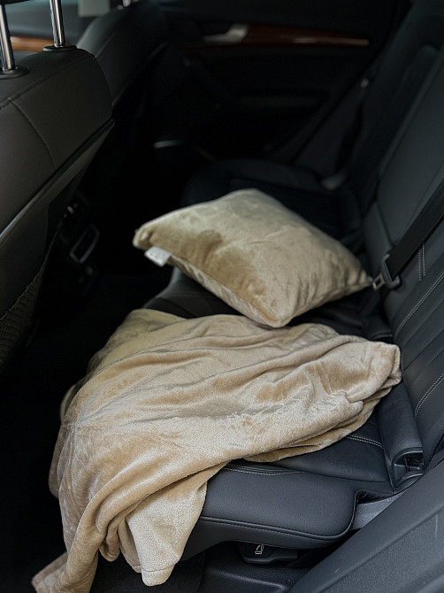 Ecotton Набір для подорожі Ecotton 2 в 1 Подушка 40х40 плед 110х140 бежевий Beige Коломия - фото 5