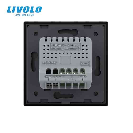 LIVOLO Розумний сенсорний прохідний/перехресний диммер Livolo чорний ZigBee (VL-C7FC1SD1Z-2GBP) Коломыя