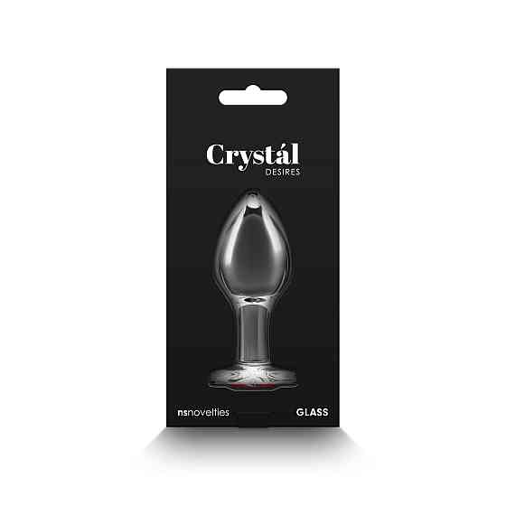 Скляна анальна пробка NS Novelties Crystal - Desires - Red Heart - Medium Sex Aura Київ