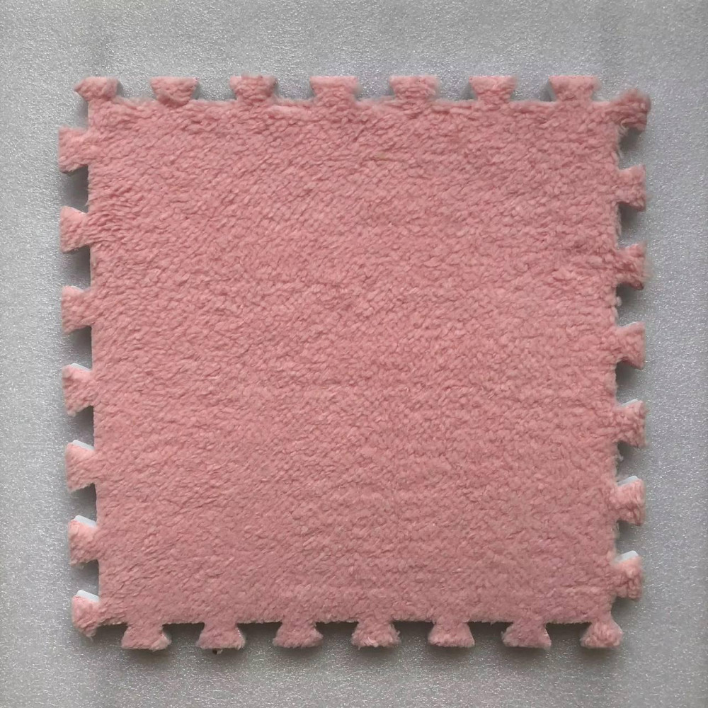 Килимок-пазл з плюшевим покриттям, термокилимок для дому, м'який дитячий мат, 30x30см колір рожевий Кам'янець-Подільський - фото 2