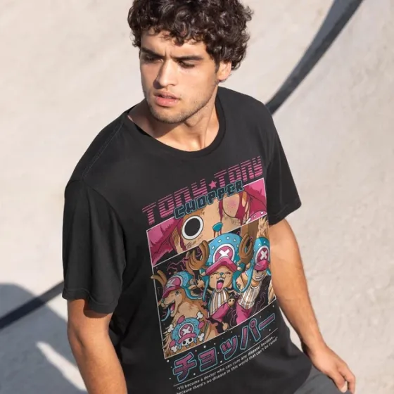 Футболка чоловіча з  принтом Ван Пис Тоні Тоні Розмір 48 Anime0875 Дніпро