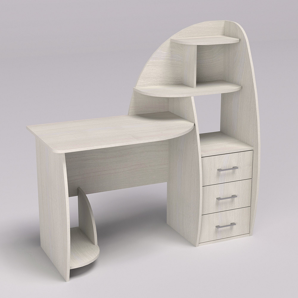 Стіл письмовий СКП-2 №10, Дуб Шамоні Світлий, 1300/550/1300 Львів - фото 2